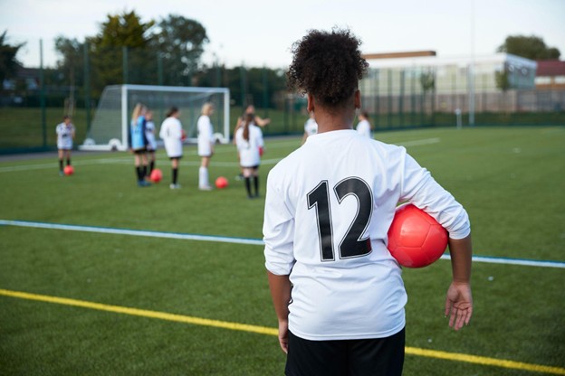 Youth Soccer Practice on Turf Field